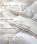 Edle Gänsedaunendecke mit weichem Baumwollbezug, atmungsaktiver Füllung und langlebiger Kassettensteppung