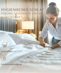 Excellence 3-Kammer-Kissen Six Senses mit waschbarer und trocknergeeigneter Verarbeitung für hygienischen Schlafkomfort und einfache Pflege.