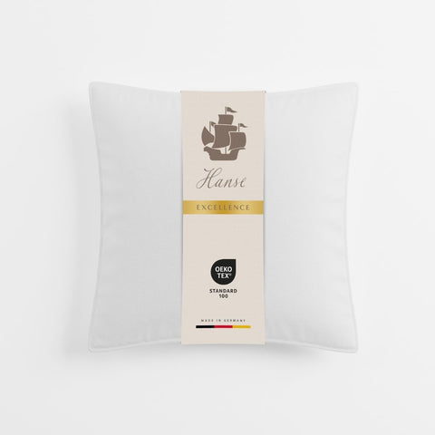 Excellence 3-Kammer-Kissen Six Senses in eleganter Originalverpackung mit Qualitätszertifizierung und hochwertiger Verarbeitung.