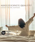 Premium 1-Kammer-Kissen Klassiker in stilvollem Schlafzimmerambiente als Teil einer hochwertigen Schlafausstattung.