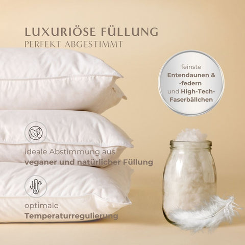 Kopfkissen Natural Hybrid – Daune & Faser