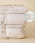 Natural Hybrid Bettdecke mit luxuriöser Hybridfüllung aus Entendaunen, Federn und High-Tech-Faserbällchen