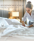 Hygienische Natural Hybrid Bettdecke waschbar bis 60 Grad und trocknergeeignet für ein sauberes Schlafgefühl